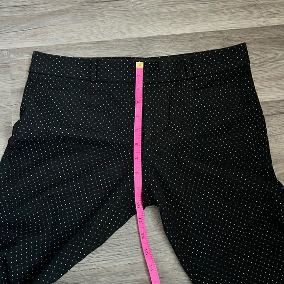 Banana Republic Sloan Ankle Black and white Polka Dot Straight Leg Career Pants - Picture 14 of 15